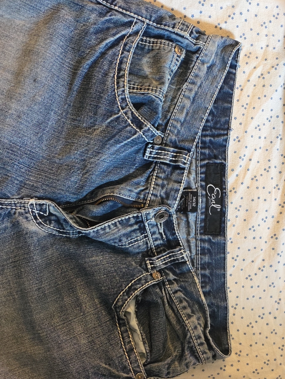 Earl Jeans Blue Washed Denim Jeans